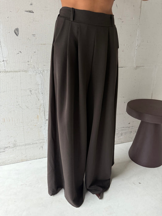 Pantalon donkerbruin
