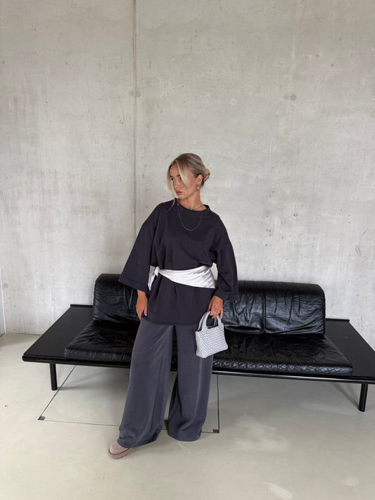 Shirt oversized donker grijs