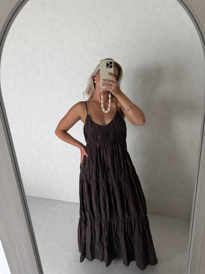 Jurk luxe bruin