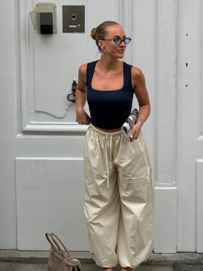 Beige ballon broek