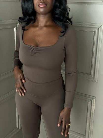 Sport set donkerbruin