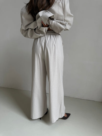 Pantalon luxe créme