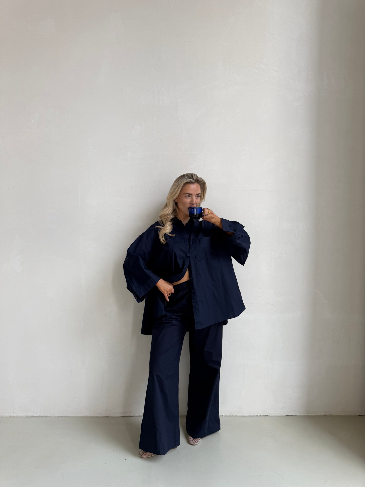 Lange broek marine blauw