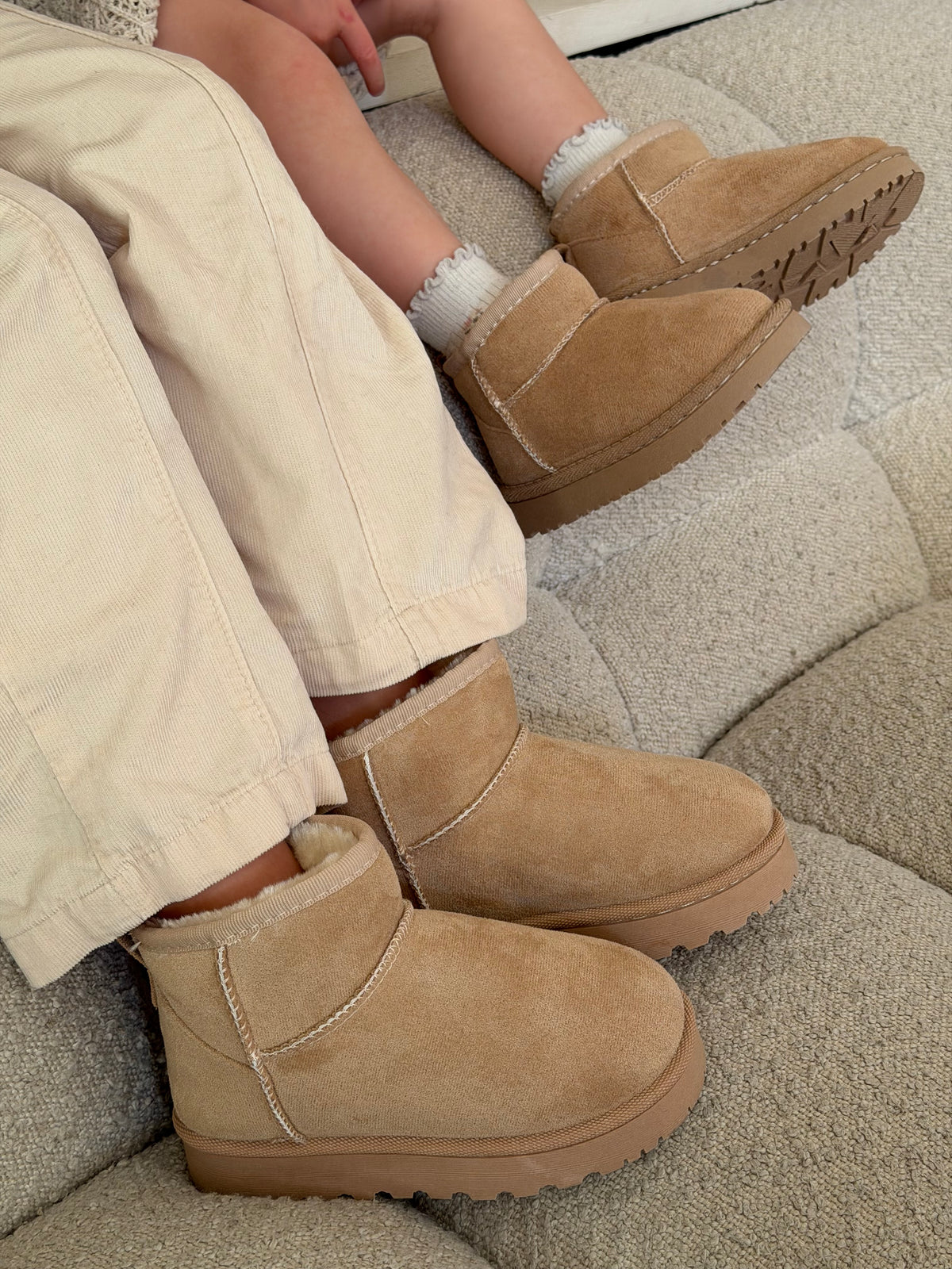 Boots beige dikke zool - 31 t/m 36