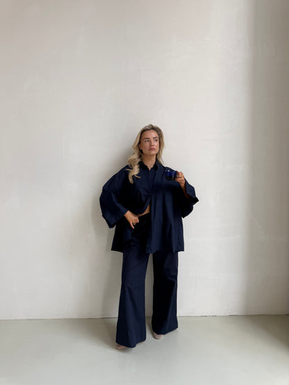 Lange broek marine blauw