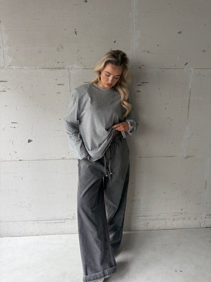 Shirt schoudervulling grijs