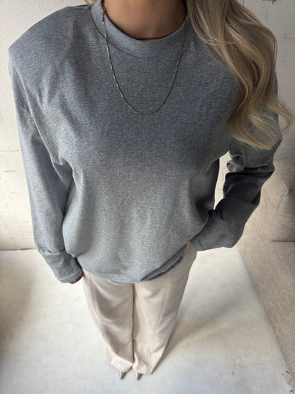 Shirt schoudervulling grijs