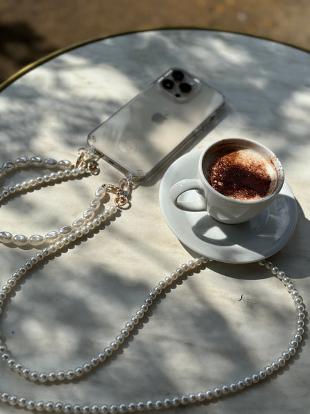Parel telefoonkoord + hoesje