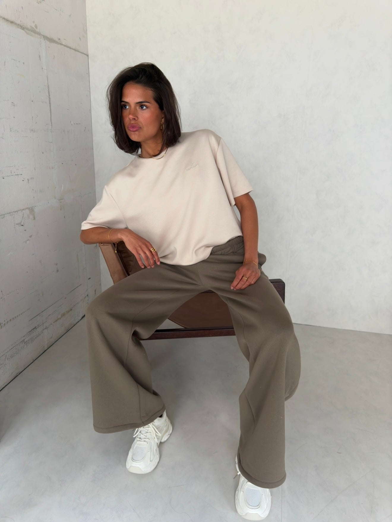 Noeloe t-shirt beige