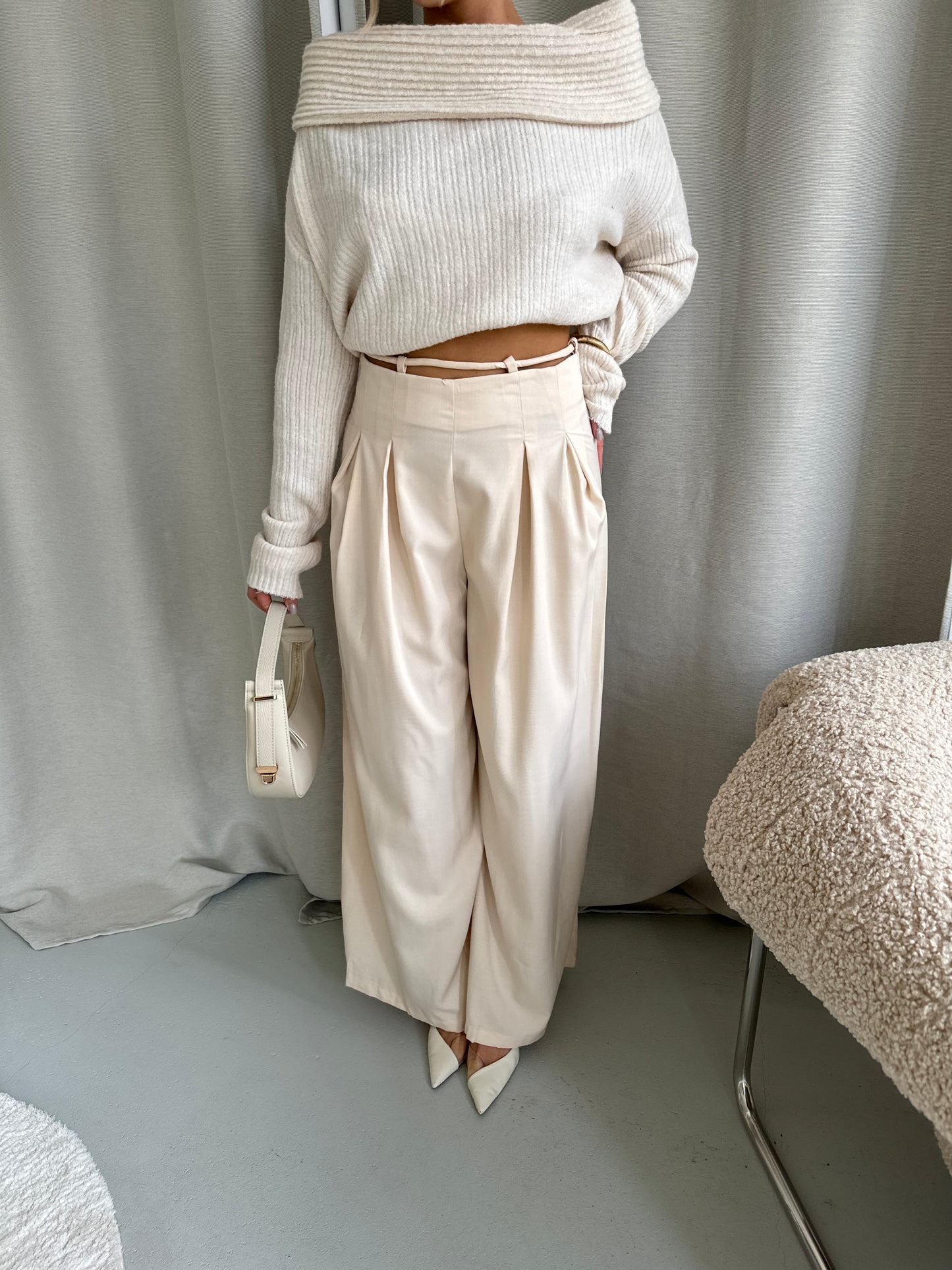 Pantalon touw crème