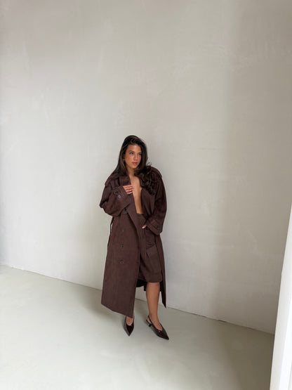 Trenchcoat suède