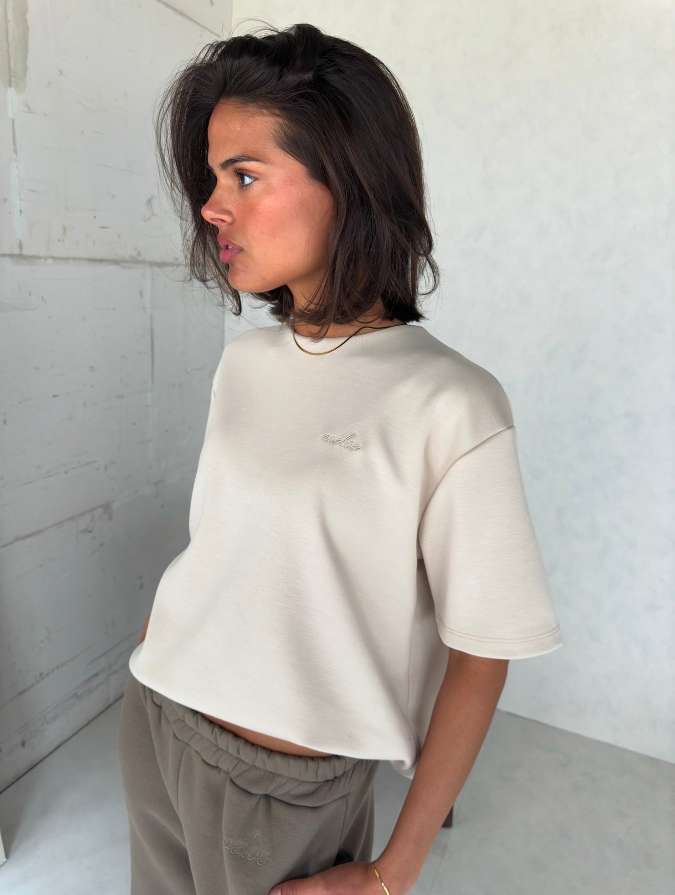 Noeloe t-shirt beige