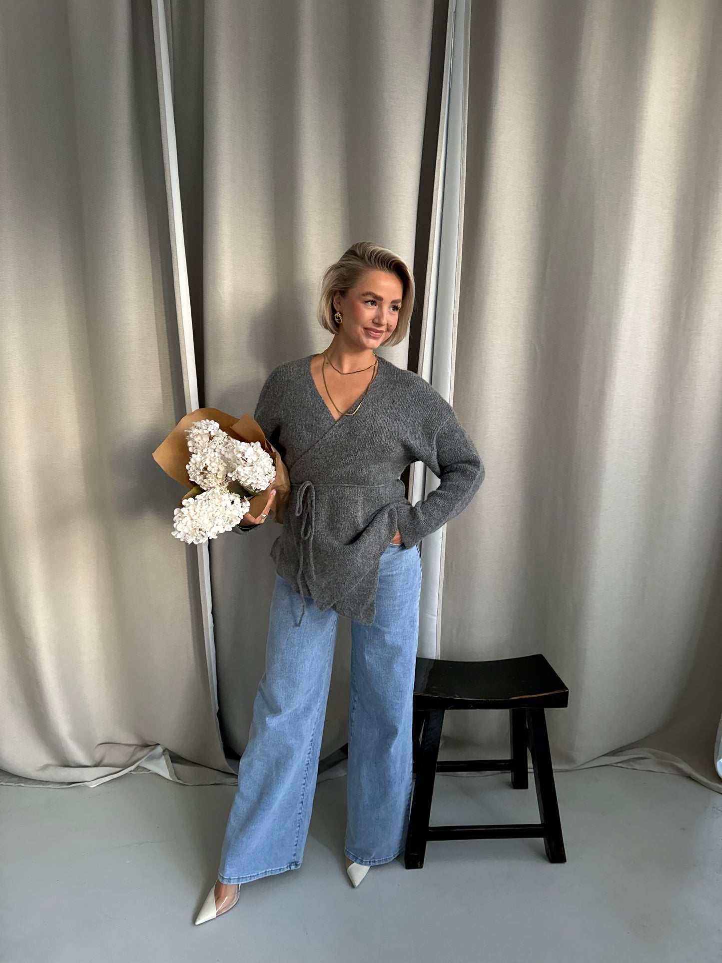 Jeans light blue wide leg