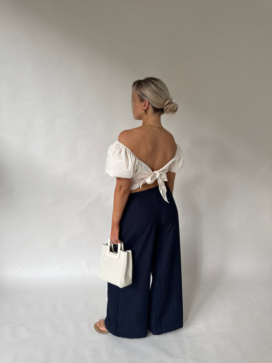 Top crop met brodderie