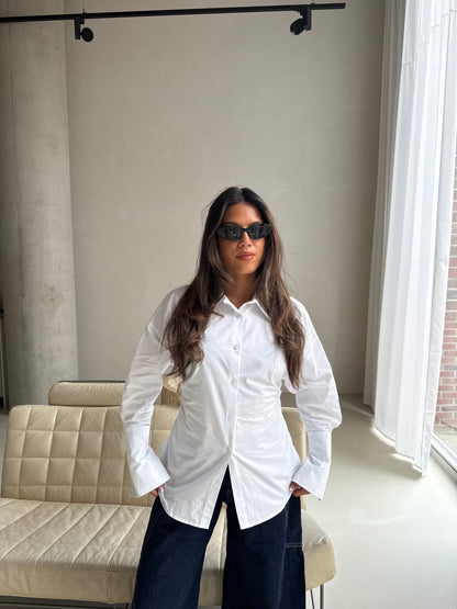 Blouse wit met detail achter