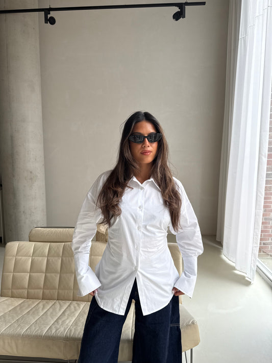 Blouse wit met detail achter