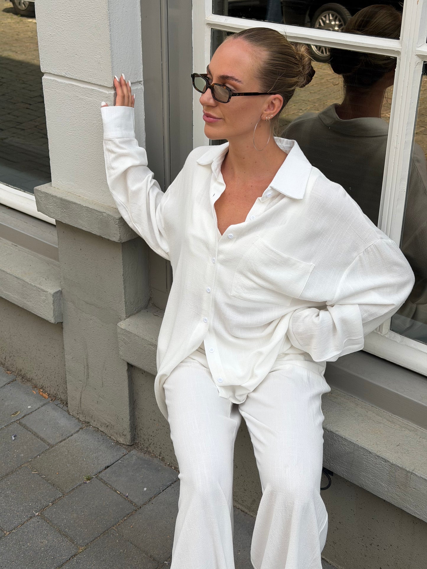 Linnen blouse wit