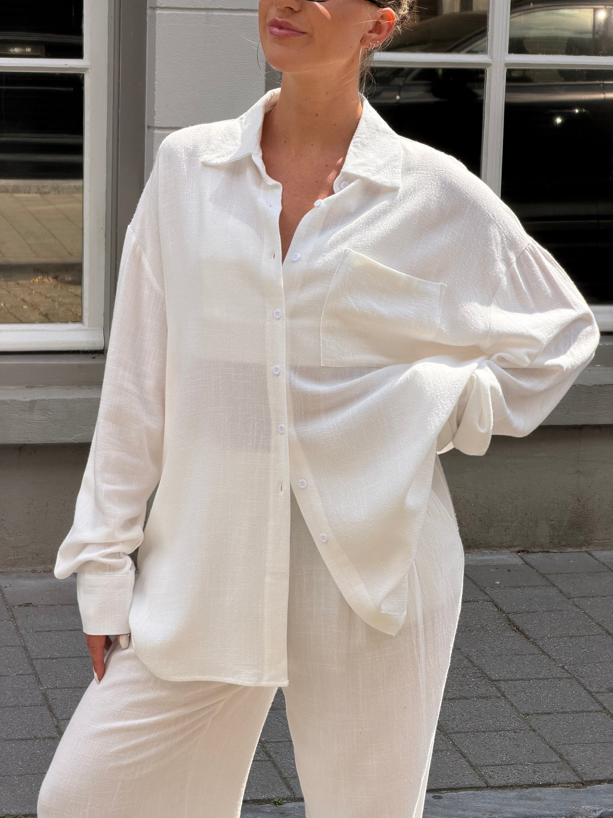 Linnen blouse wit