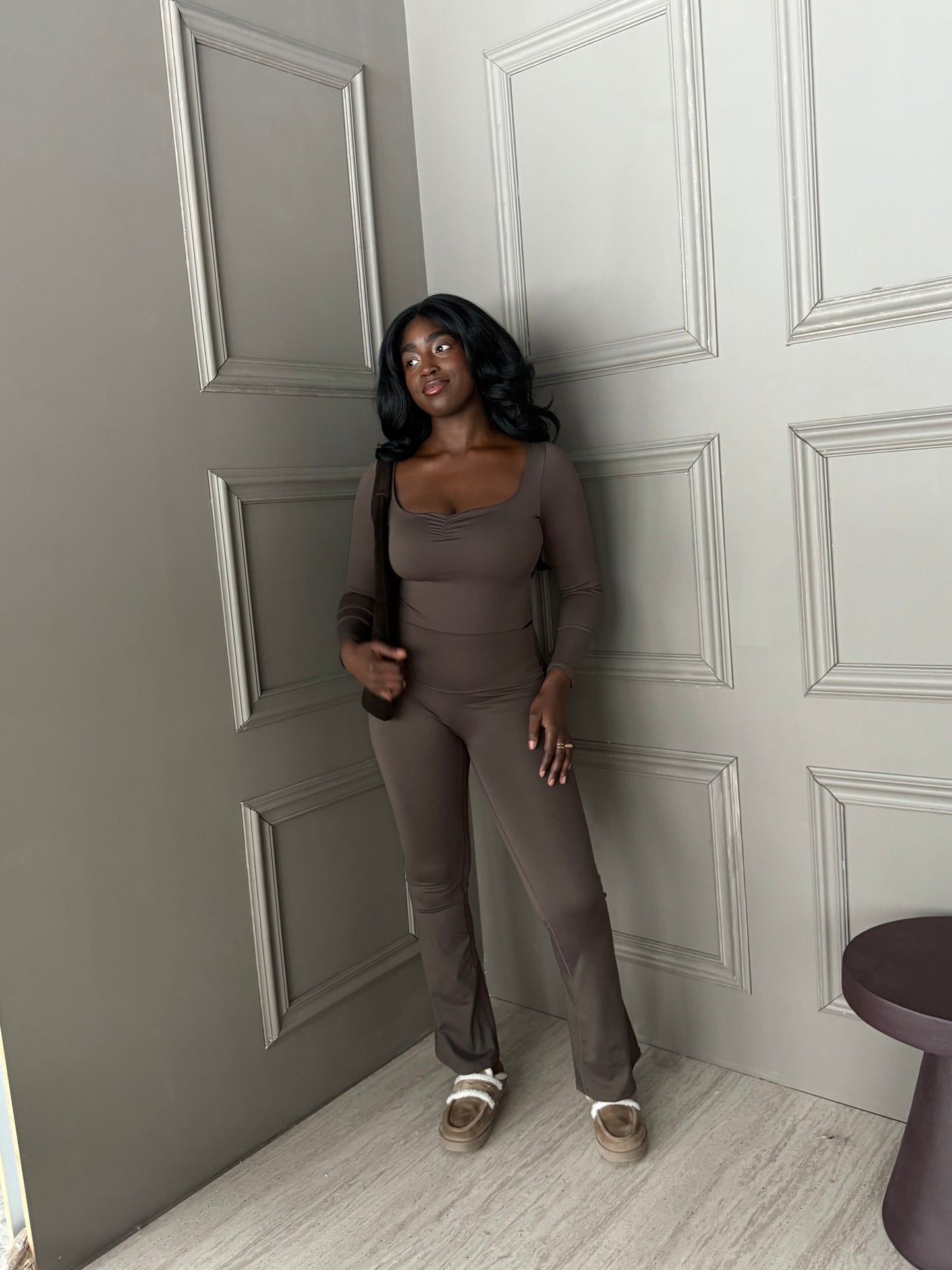 Sport set donkerbruin