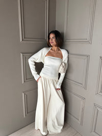 strapless top creme