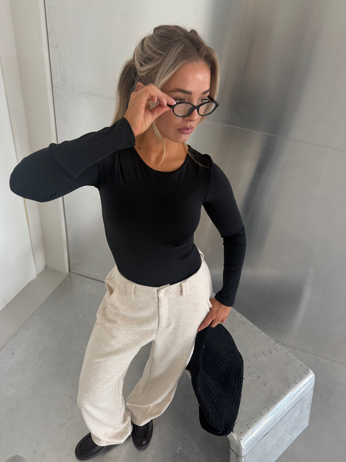 Longsleeve body zwart
