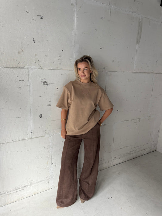 Shirt schoudervulling taupe