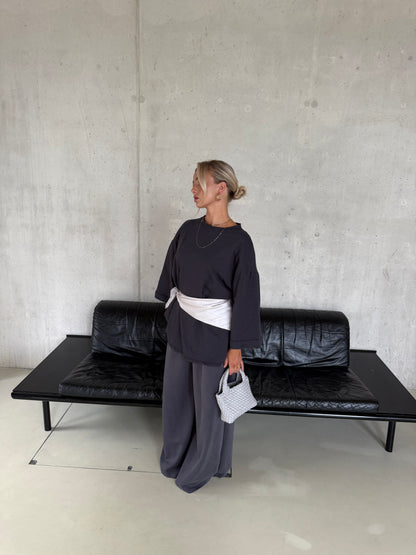 Shirt oversized donker grijs