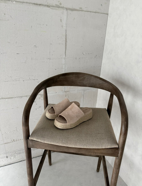 Slipper blok beige