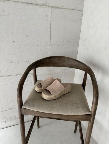 Slipper blok beige