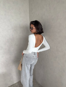 Body lange mouw open rug