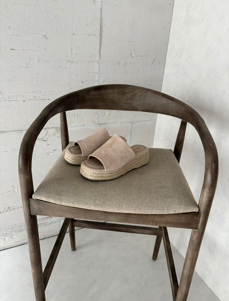 Slipper blok beige