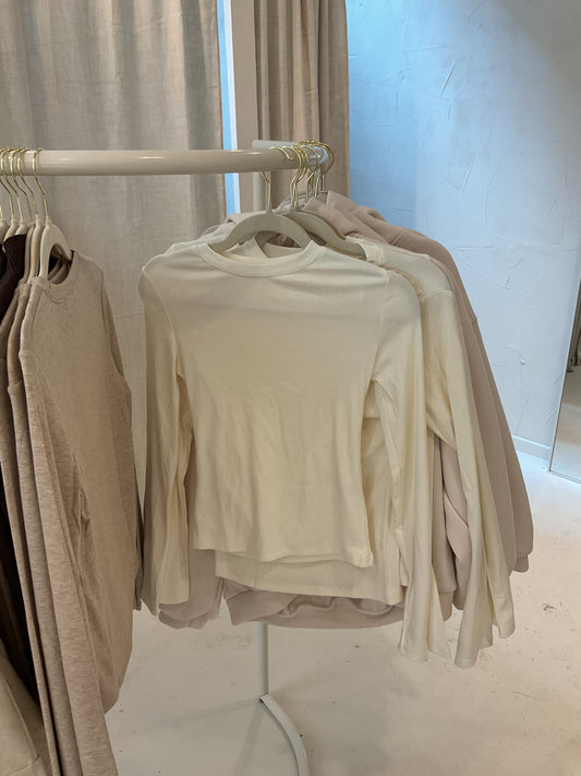 Lange mouwen shirt crème