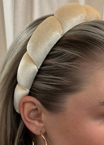 Haarband make-up beige