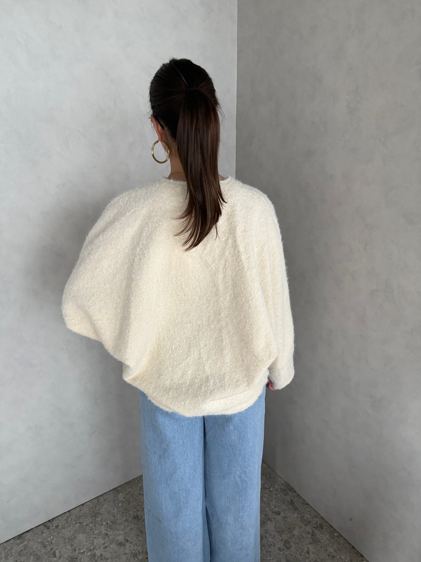 Vest beige met strik