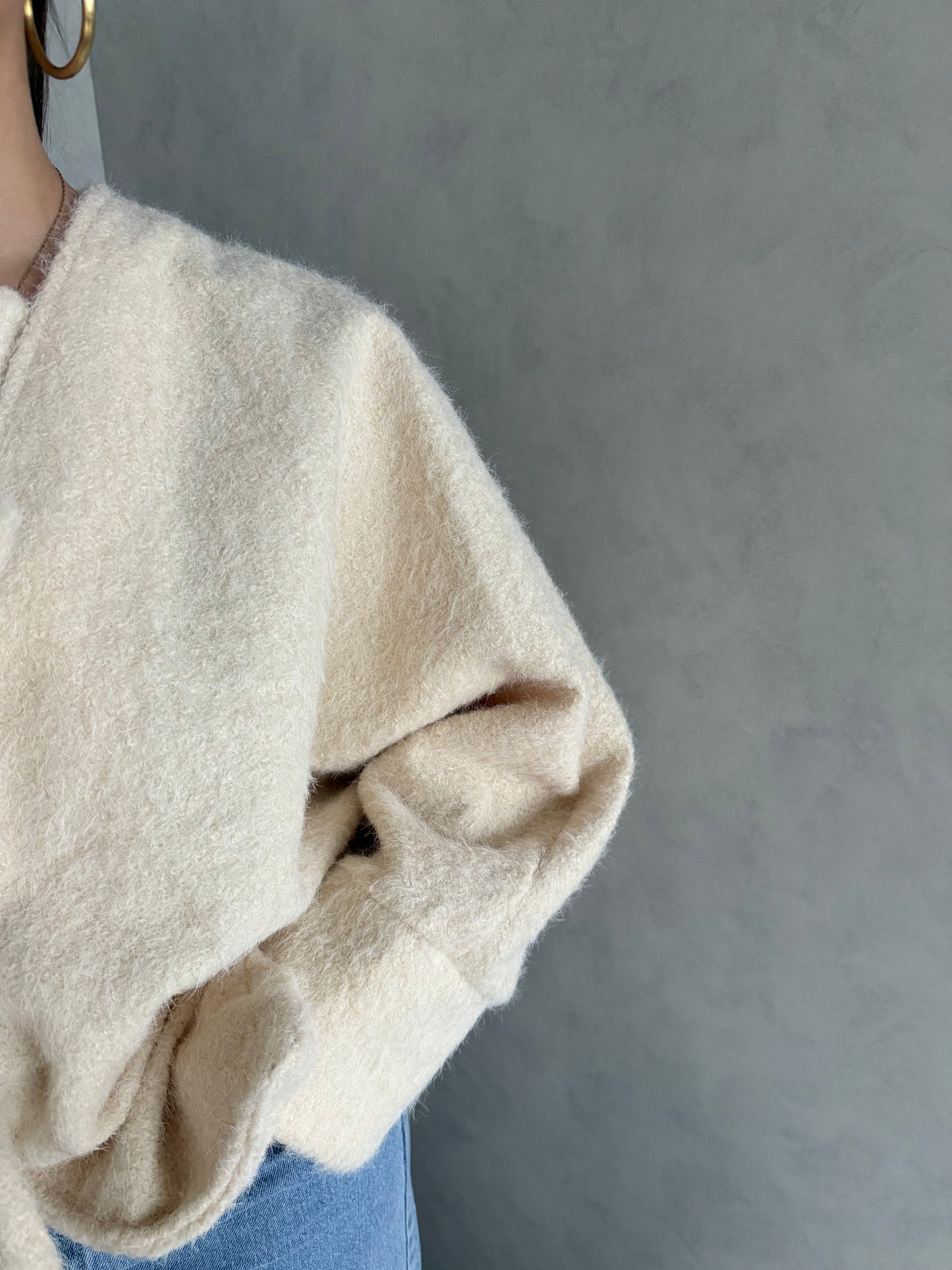 Vest beige met strik