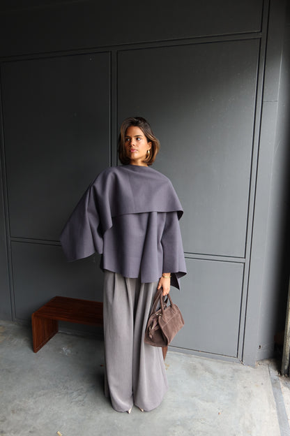 Poncho/cape blauw