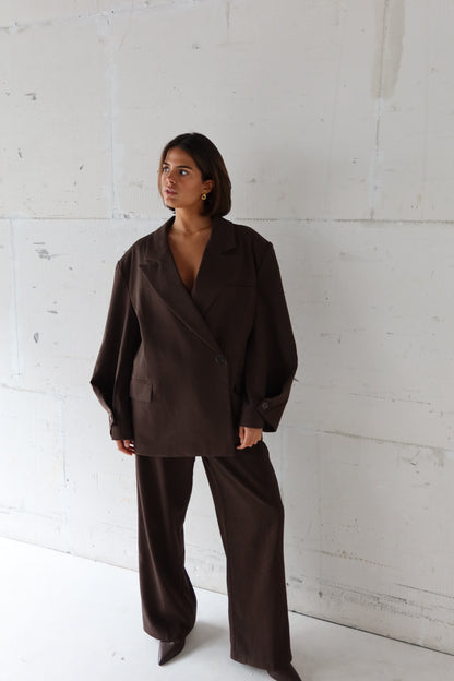 Pantalon bruin accent