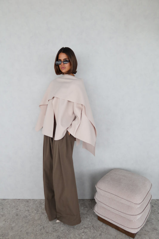 Poncho/cape crème