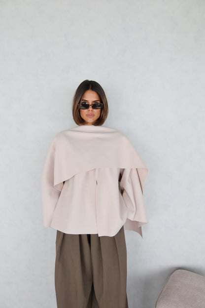 Poncho/cape crème