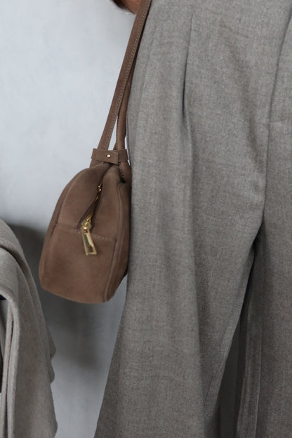 Wollen pantalon taupe