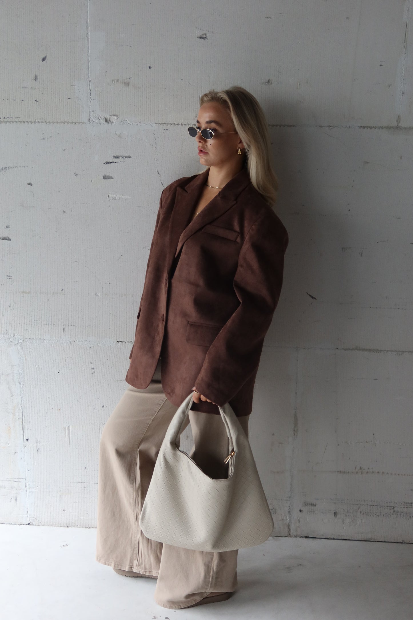 Beige tas