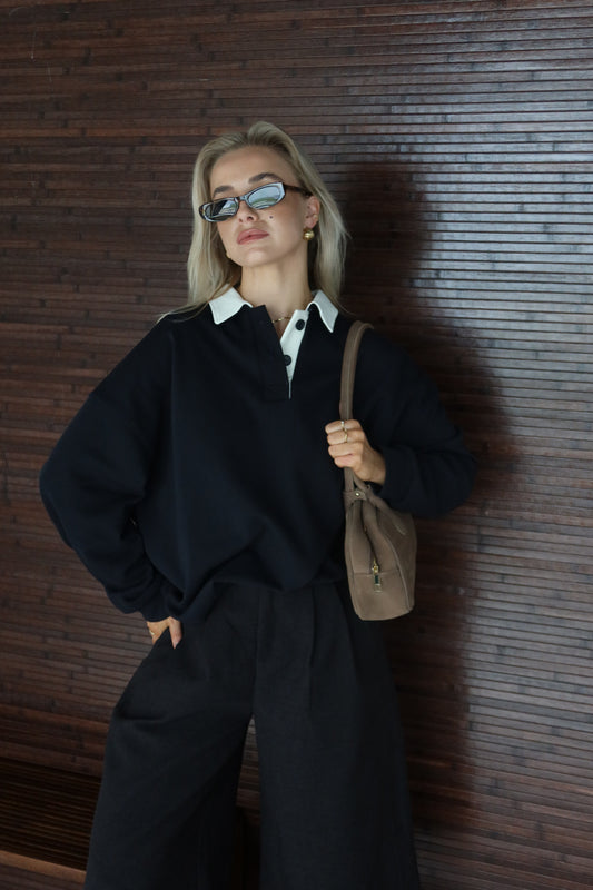 Polo trui donkerblauw