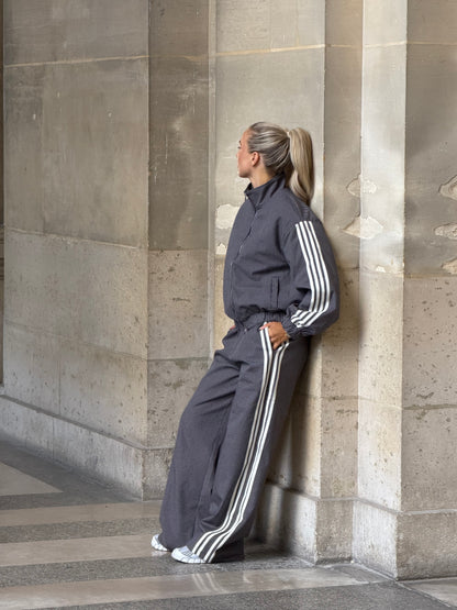 Broek streep/ruit navy