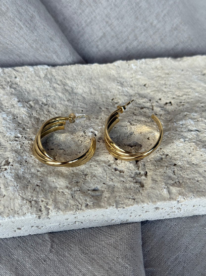 Oorbellen 3 dubbel overlap
