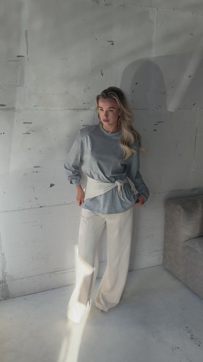 Shirt schoudervulling grijs