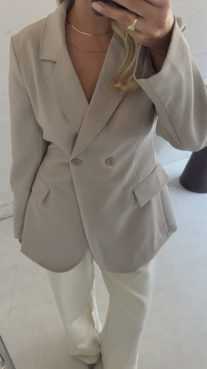 Colbert getailleerd taupe