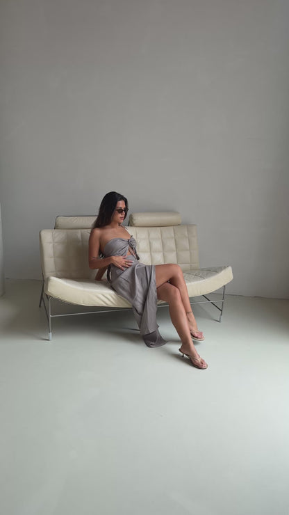 Jurk open taupe