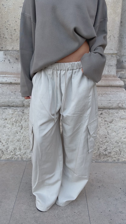 Cargo broek beige